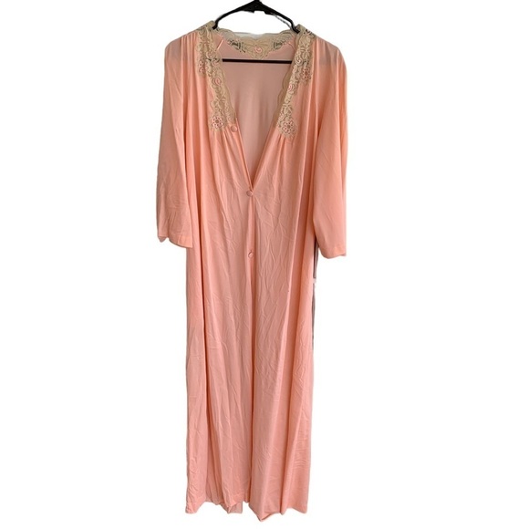 Vintage Vanity Fair Lingerie Nightgown Robe Peignor Set Women 36 Ladies Lace